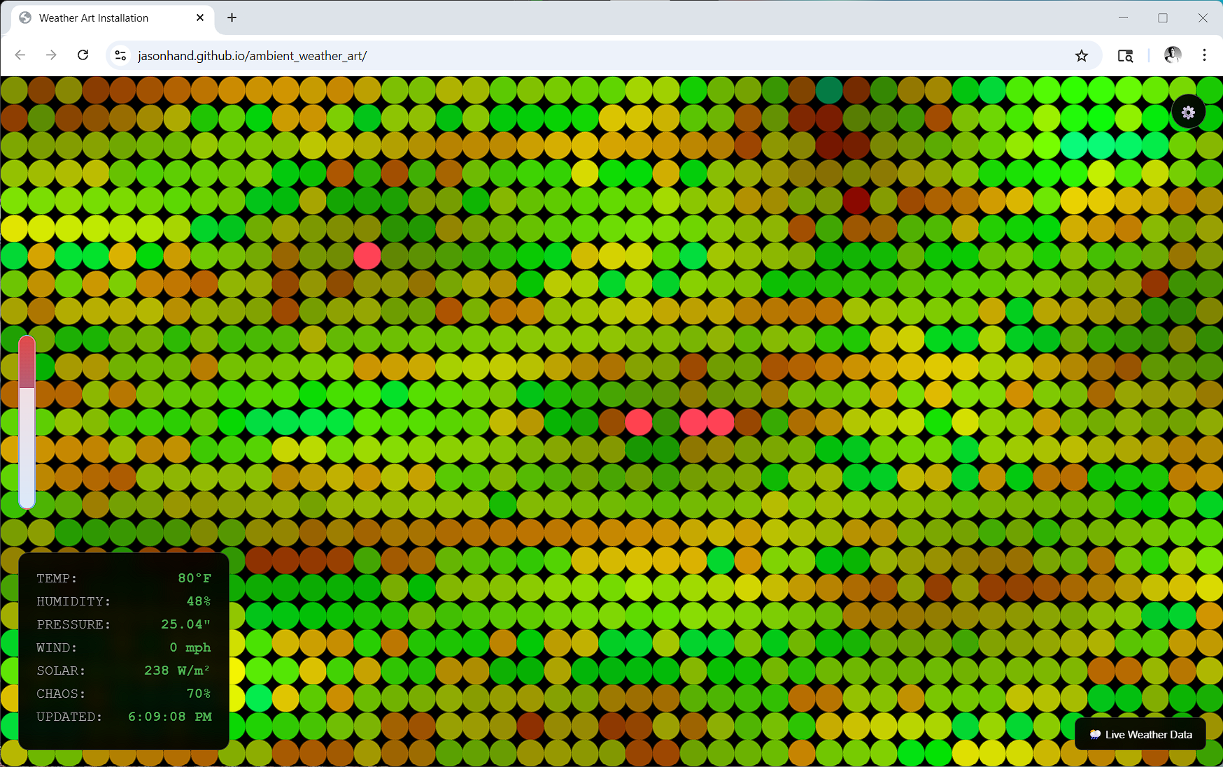 Screenshot of Ambient Weather Art
