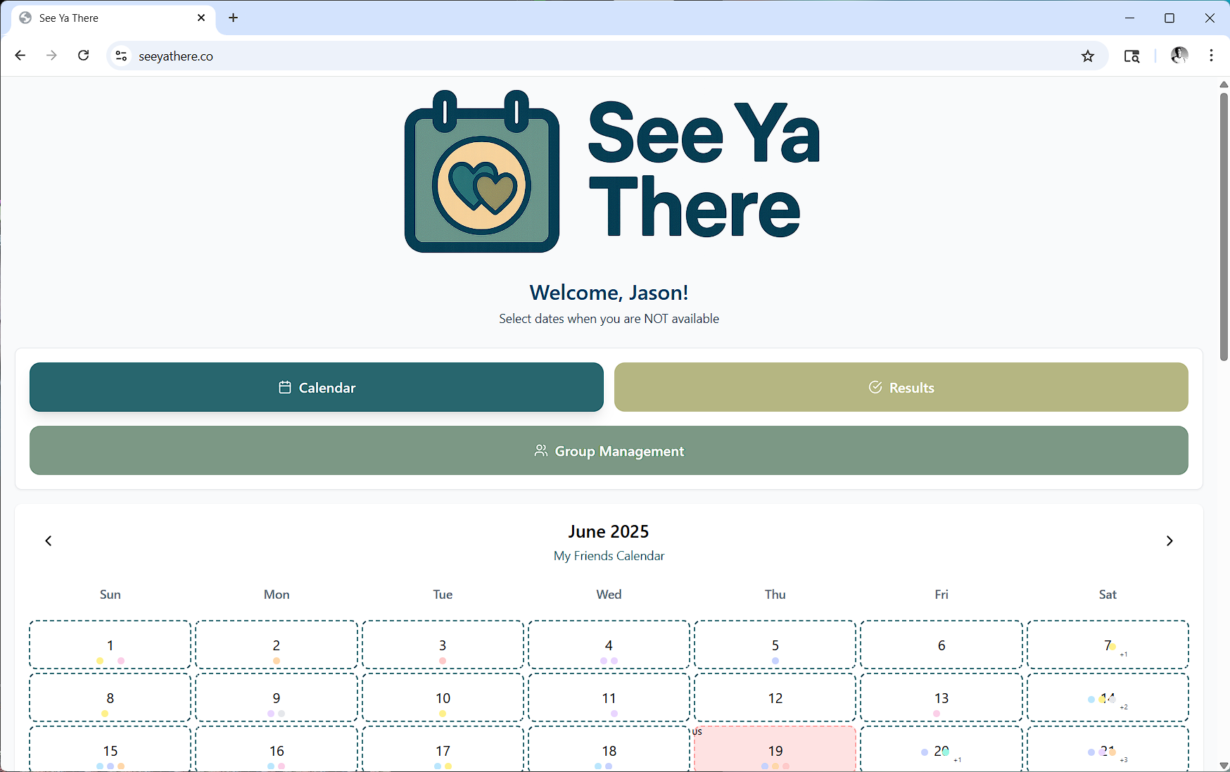 Screenshot of See Ya There
